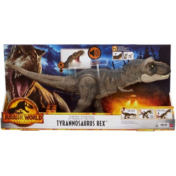 Mattel Jurassic World: Dominion Thrash N Devour Tyrannosaurus Rex Dinosaur Action Figure 21 In Long With Sound HDY55 19473503540