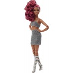 Mattel Barbie Signature Looks 07 Doll Petite Ponytail, Red Hair Fully Posable Fashion Wearing Glittery Crop Top And Skirt HCB77 