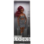 Mattel Barbie Signature Looks 07 Doll Petite Ponytail, Red Hair Fully Posable Fashion Wearing Glittery Crop Top And Skirt HCB77 