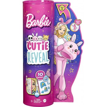 Mattel Barbie Cutie Reveal Doll With Bunny Plush Costume And 10 Surprises Including Mini Pet And Color Change HHG19 194735071616