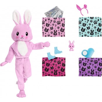 Mattel Barbie Cutie Reveal Doll With Bunny Plush Costume And 10 Surprises Including Mini Pet And Color Change HHG19 194735071616