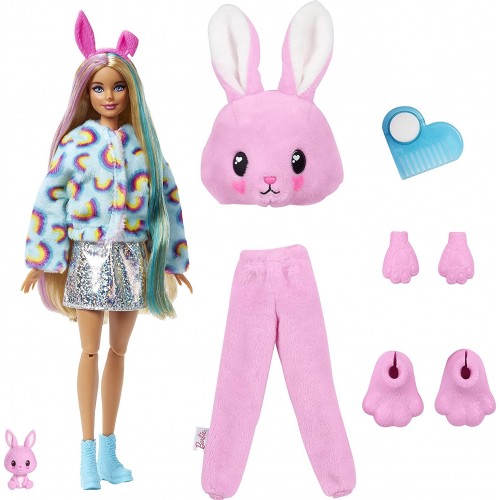 Mattel Barbie Cutie Reveal Doll With Bunny Plush Costume And 10 Surprises Including Mini Pet And Color Change HHG19 194735071616