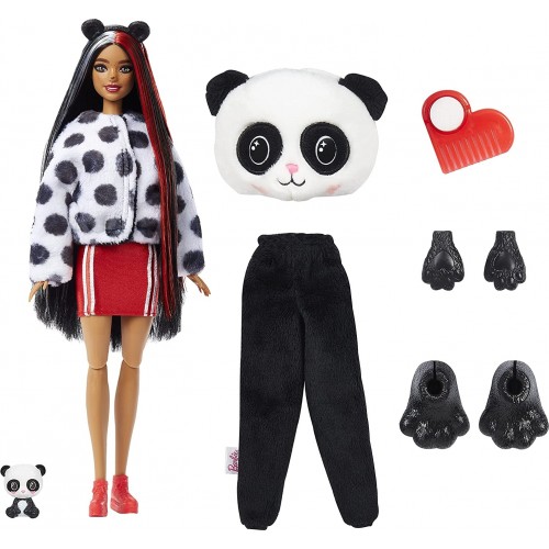 Mattel Barbie Cutie Reveal Doll With Panda Plush Costume And 10 Surprises Including Mini Pet And Color Change HHG22 194735071609
