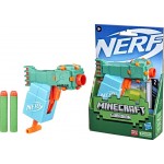 Hasbro Nerf Microshots Minecraft Guardian Mini Blaster, Minecraft Guardian Mob Design, Includes 2 Official Nerf Elite Darts F441