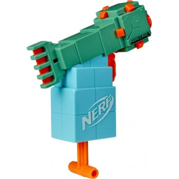 Hasbro Nerf Microshots Minecraft Guardian Mini Blaster, Minecraft Guardian Mob Design, Includes 2 Official Nerf Elite Darts F441