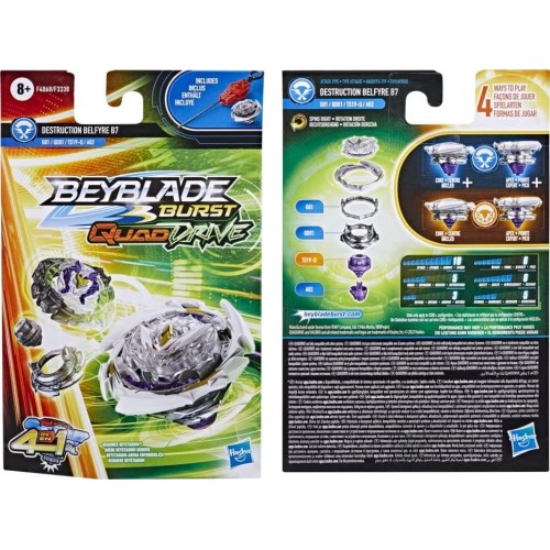 Hasbro Beyblade Burst Quaddrive Destruction Belfyre B7 Spinning Top Starter Pack F3338 / F4068 5010993936700
