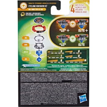 Hasbro Beyblade Burst Quaddrive, Starter Pack With Cyclone Roktavor R7 Spinning Top And Launcher F3338 / F4069 5010993936717