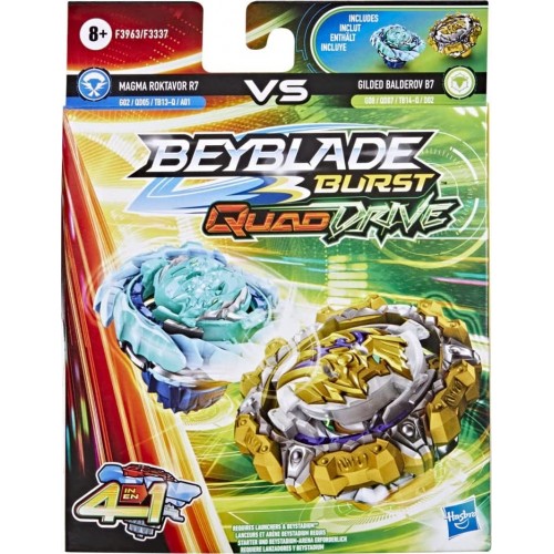 Hasbro Beyblade Quad Drive Magma Roktavor Vs Gilded Balderov F3337 / F3963 5010993936595