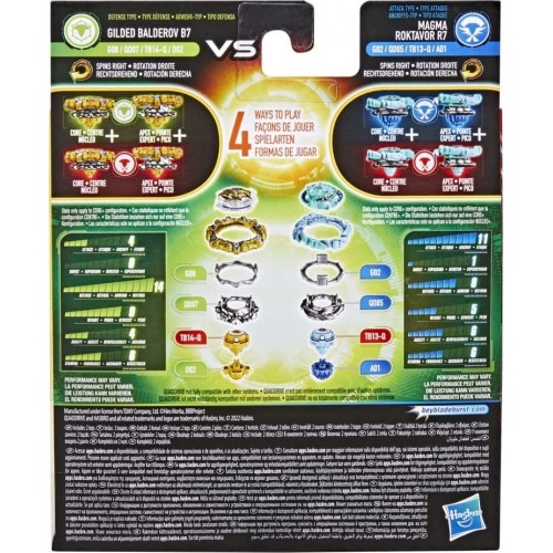 Hasbro Beyblade Quad Drive Magma Roktavor Vs Gilded Balderov F3337 / F3963 5010993936595