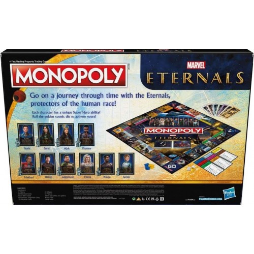 Hasbro Monopoly Marvel Studios Eternals Edition Board Game For Fans F1659 5010993811021