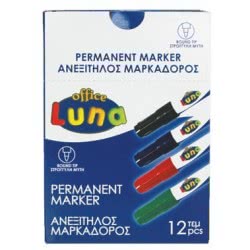 LUNA OFFICE Μαρκαδόρος Οινοπνεύματος Μπλε 0601230 5205698127779