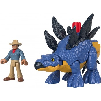 Mattel Imaginext Jurassic World Dominion Stegosaurus Dinosaur And Dr. Alan Grant, 3-Piece Poseable Figure GVV65 / GVV64 88796193