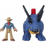 Mattel Imaginext Jurassic World Dominion Stegosaurus Dinosaur And Dr. Alan Grant, 3-Piece Poseable Figure GVV65 / GVV64 88796193
