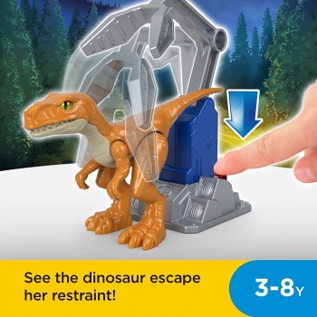 Mattel Imaginext Jurassic World Dominion Atrociraptor Tiger Dinosaur Toy With Removable Trap GVV67 / GVV95 887961933666