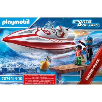 Playmobil Speed Boot With Underwater Motor, Floating, 4 Years And Above 70744 4008789707444
