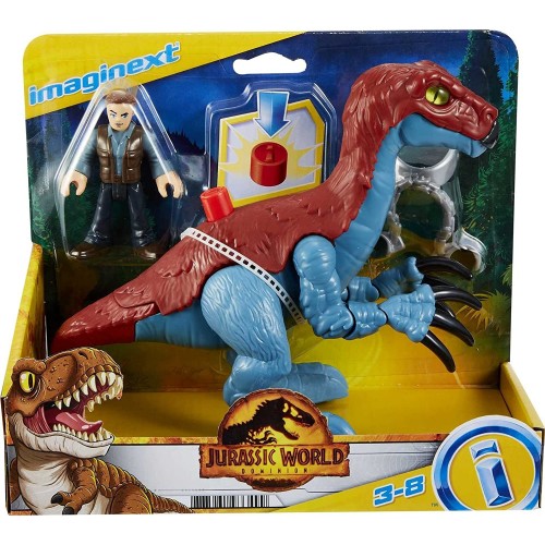 Mattel Imaginext Jurassic World: Dominion Therizinosaurus Dinosaur & Owen Figure Set GVV65 / GVV63 887961933499