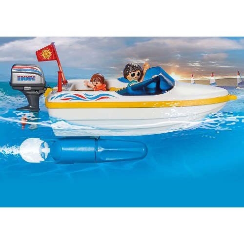 Playmobil Family Fun Pick-Up With Speedboat 70534 4008789705341