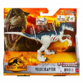 Mattel Jurassic World Dominion Extreme Damage Velociraptor Δεινόσαυρος Με Σπαστά Μέλη GWN13 / GWN14 887961943757