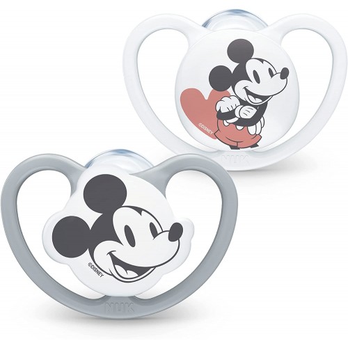 NUK Space Disney Mickey & Minnie 0-6M Silicone Pacifier 1P. 10730716 4008600402220