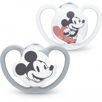 NUK Space Disney Mickey & Minnie 0-6M Silicone Pacifier 1P. 10730716 4008600402220