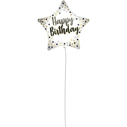 PROCOS White Gold Birthday Foil 46 Cm 092417 5201184924174