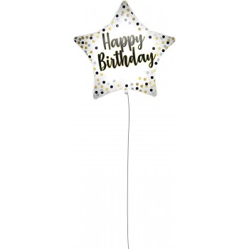 PROCOS Μπαλόνι White Gold Birthday Foil 46 Cm 092417 5201184924174