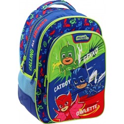 Diakakis imports Τσάντα Πλάτης Δημοτικού 33X16x45 3Θηκες Pj Masks Calling All Heros 000484249 5205698542008