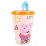 Stor Ποτηρι Με Καπάκι Και  Καλαμάκι Peppa 430Ml B41230 8412497412303