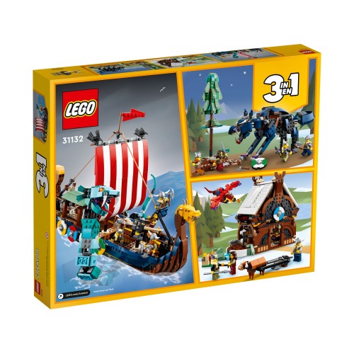 LEGO Creator Viking Ship And The Midgard Serpent 31132 5702017153230