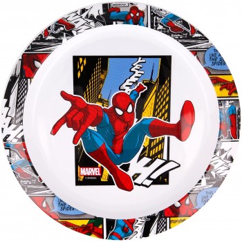 Stor Plate For Children - Without BPA - Suitable For Microwave | Spiderman Streets B51347 8412497513475