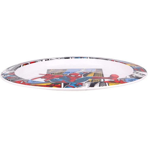 Stor Plate For Children - Without BPA - Suitable For Microwave | Spiderman Streets B51347 8412497513475