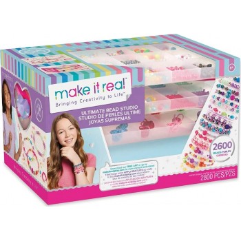 Make It Real Deluxe Beads Set 2.700 Pieces, Multicoloured, 1701 695929017019