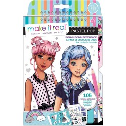 Make It Real Fashion Design Sketchbook: Pastel Pop.  3205 695929032050