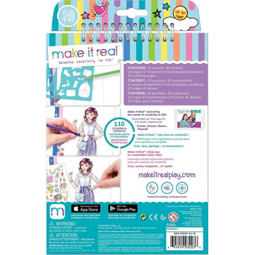 Make It Real Fashion Design Sketchbook Digital Dream 3203 695929032036