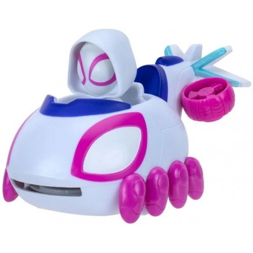Jazwares Spidey - Figure 5cm with Vehicle W1 - Ghost-Spider JWS00007 191726398523