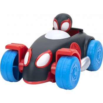 Jazwares Spidey - Pullback Όχημα 15Cm Με Φιγούρα W1 - Webbed Wheelies Miles Morales Spider-Man, Red And Black JWS00014-A / 2 191