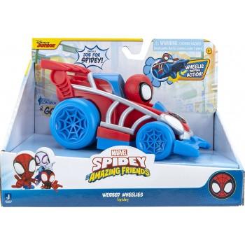 Jazwares Spidey And His Amazing Friends Webbed Wheelie Pull Back Vehicle Built Super Hero-Toys JWS00014-A / 1 191726398585