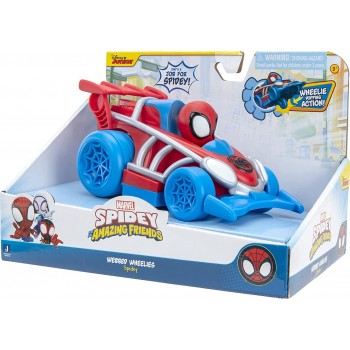 Jazwares Spidey And His Amazing Friends Webbed Wheelie Pull Back Vehicle Built Super Hero-Toys JWS00014-A / 1 191726398585