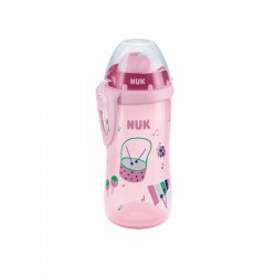NUK Παγουράκι Με Καλαμάκι Flexi Cup Soft 300Ml - 2 Σχέδια 10255410 4008600310259