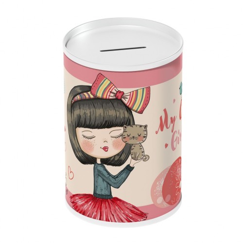 Diakakis imports Κουμπαράς Μεταλλικός σε 4 Σχέδια (True Football, Play More, My Cute Girl, Butterfly) - 1 τμχ 000584639 52056985