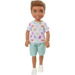 Mattel Celsi And Friends Boy Doll (Brunette) Colorful Printed T-Shirt, Blue Shorts and White Shoes DWJ33 / HGT06 194735056866