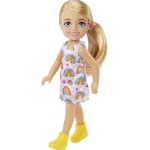 Mattel Τσελσι και Φιλες Barbie Chelsea Doll blonde Wearing Rainbow-print Dress and Yellow Shoes DWJ33 / HGT02 194735056903