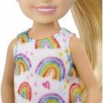 Mattel Barbie Chelsea Doll blonde Wearing Rainbow-print Dress and Yellow Shoes DWJ33 / HGT02 194735056903