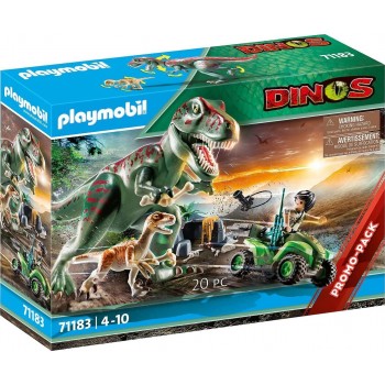 Playmobil Dinos T-Rex Attack With Raptor And Quad, Toy For Children Ages 4+ 71183 4008789711830