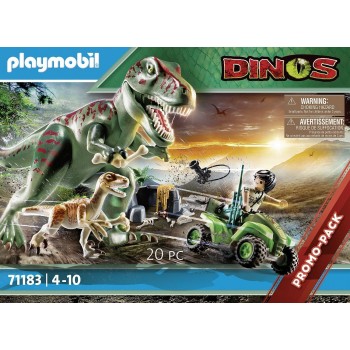 Playmobil Dinos T-Rex Attack With Raptor And Quad, Toy For Children Ages 4+ 71183 4008789711830