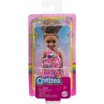 Mattel Τσελσι και Φιλες Barbie Chelsea Brunette Curly Hair One-Shoulder Flower-Print Dress And Pink Shoes DWJ33 / HGT07 19473505