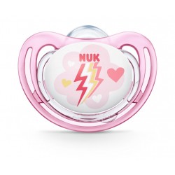 NUK Freestyle Silicone Orthodontic Pacifier with case 6-18m 1p. 10736704 4008600387466