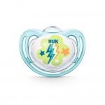 NUK Freestyle Silicone Orthodontic Pacifier with case 6-18m 1p. 10736704 4008600387466