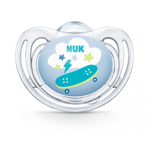 NUK Freestyle Silicone Orthodontic Pacifier with case 6-18m 1p. 10736704 4008600387466