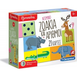 Clementoni Sapientino Educational Game Domino Animals And Numbers For Ages 4+ 1024-63272 8005125632725
